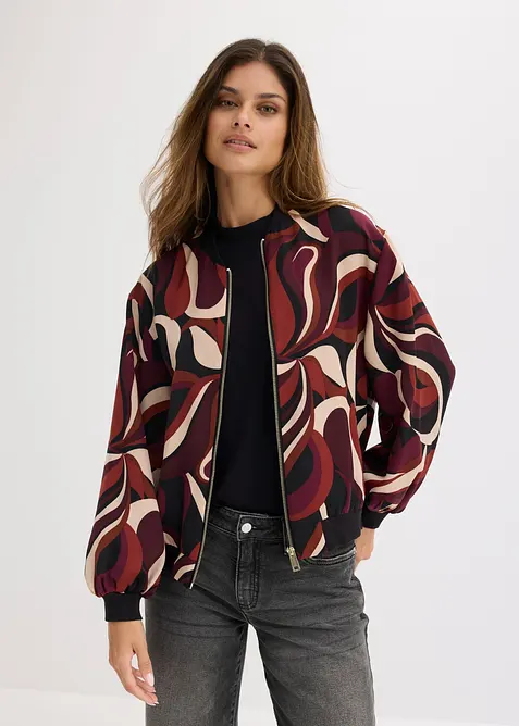 Blusjacka av satin med mjukt fall, bonprix