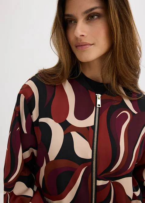 Blusjacka av satin med mjukt fall, bonprix