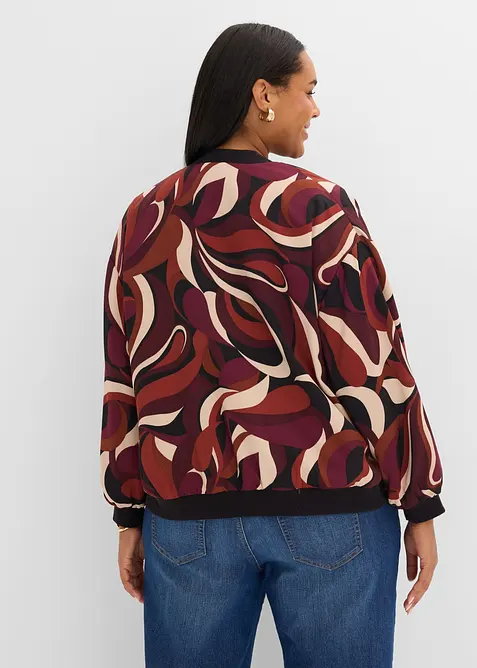 Blusjacka av satin med mjukt fall, bonprix