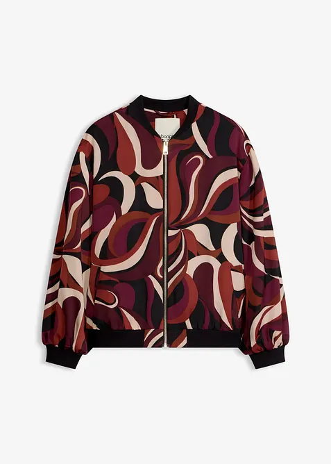 Blusjacka av satin med mjukt fall, bonprix