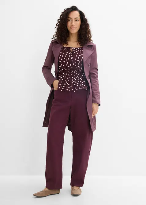 Blus i f&ouml;ljsam satin, bonprix