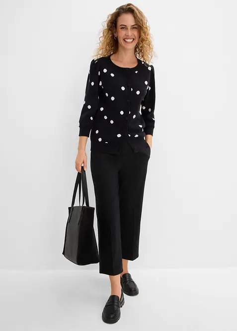 Cardigan i fintr&aring;dig viskosmix, bonprix