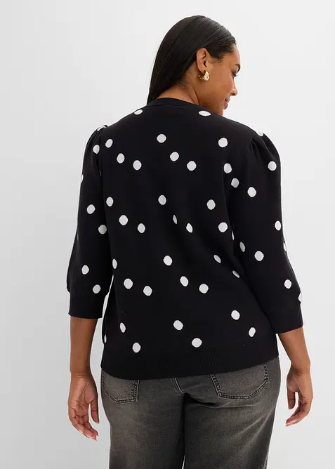 Cardigan i fintr&aring;dig viskosmix, bonprix