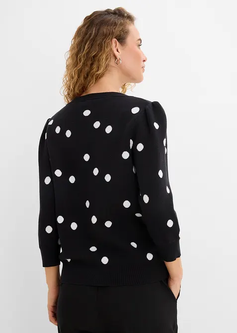 Cardigan i fintr&aring;dig viskosmix, bonprix