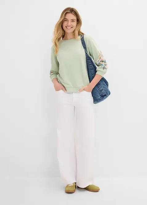 Sweatshirt i ekologisk bomull, bonprix