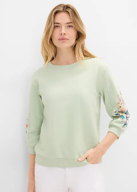 Sweatshirt i ekologisk bomull, bonprix