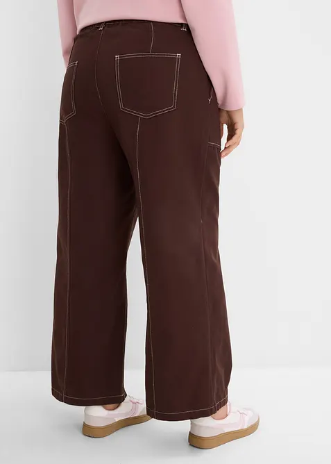 Twillbyxa av bomull i kort modell, bonprix