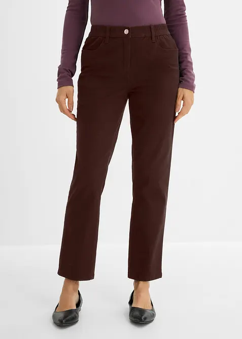 Twillbyxa med h&ouml;g midja och raka ben, bonprix