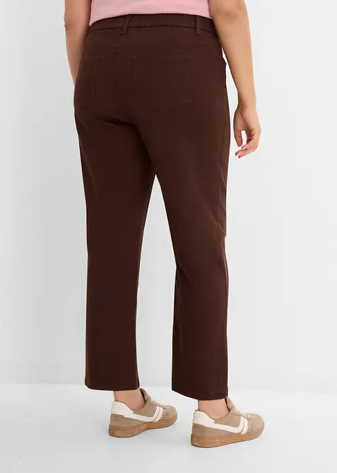 Twillbyxa med h&ouml;g midja och raka ben, bonprix