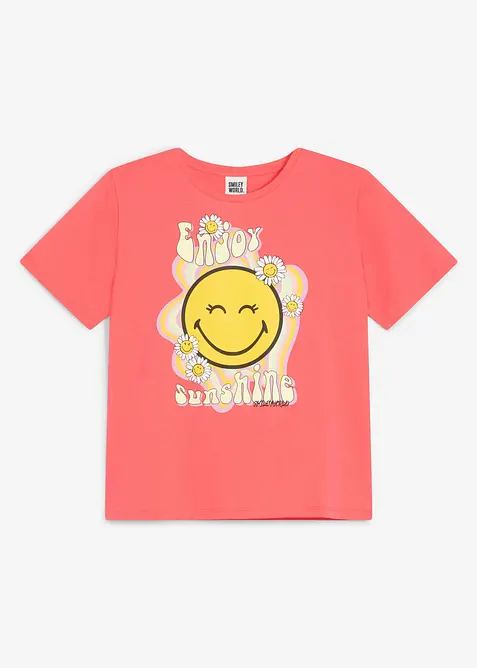 T-shirt i bomull med smiley-motiv, SmileyWorld