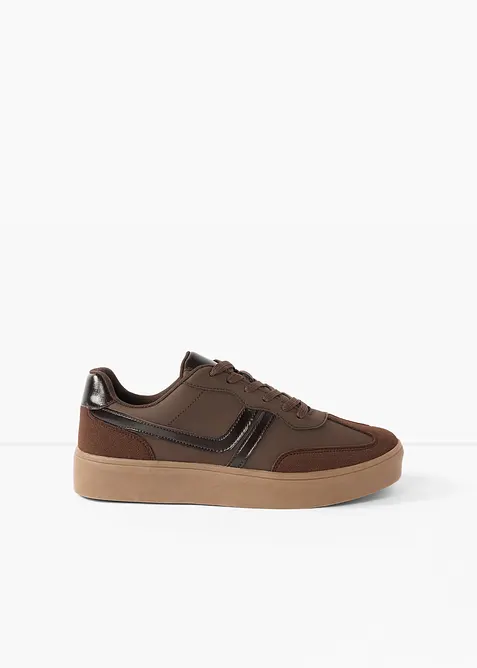 Sneakers med plat&aring;sula och retrolook, bonprix