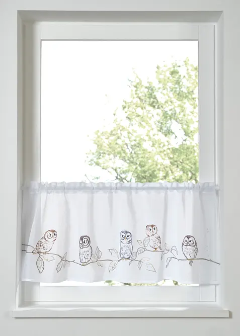 Caf&eacute;gardin med broderi, bonprix