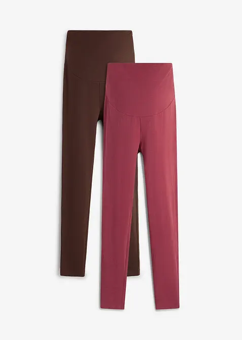 Mammaleggings med ekologisk bomull (2-pack), bonprix