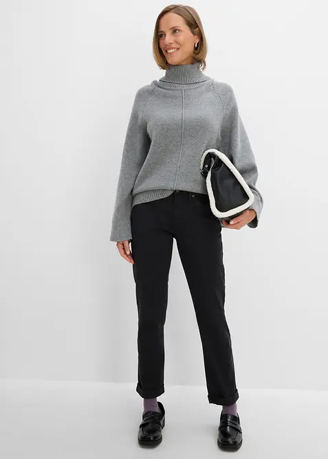 Straight Jeans Mid Waist, Stretch, bonprix