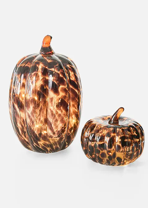 Prydnadsf&ouml;rem&aring;l, pumpor, med LED-ljus (set i 2 delar), bonprix