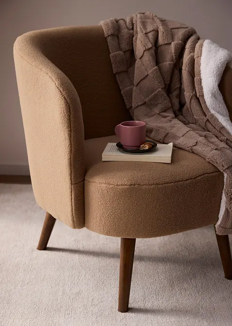 V&auml;ndbart p&aring;slakanset i fleece med strukturm&ouml;nster, bonprix