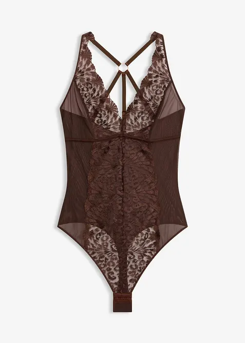 Stringbody utan bygel, med elegant broderi, bonprix