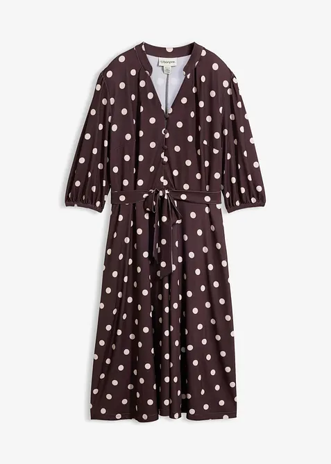 Jerseykl&auml;nning med knytband, bonprix