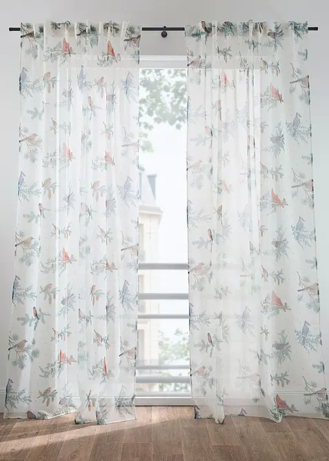 Gardin med l&auml;tt struktur och &aring;tervunnen polyester (1-pack), bonprix