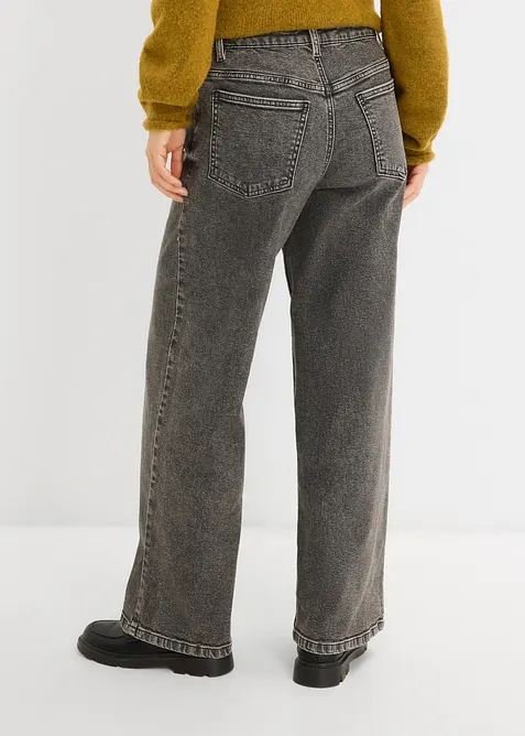 Wide Leg Jeans Mid Waist, bonprix