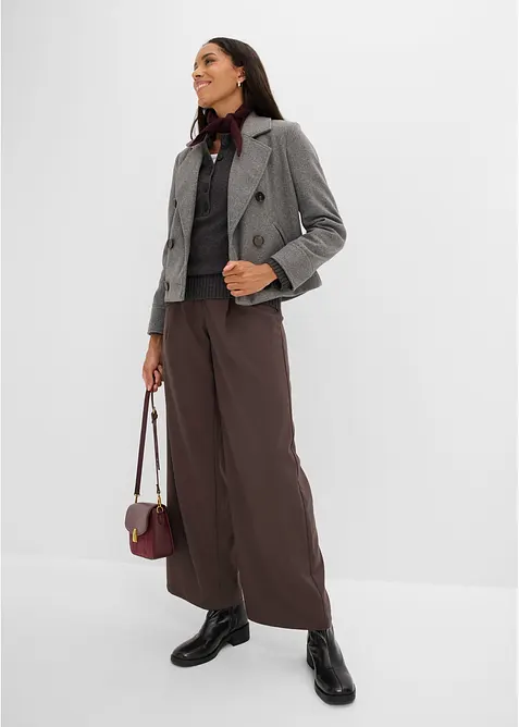 Kort jacka med yllelook, bonprix
