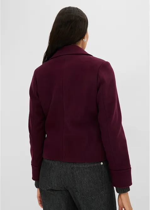 Kort jacka med yllelook, bonprix