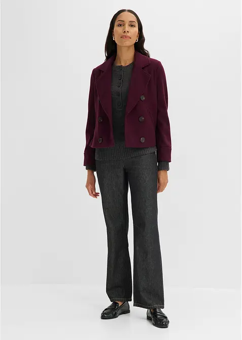 Kort jacka med yllelook, bonprix