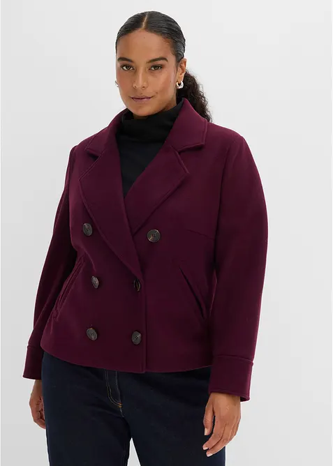 Kort jacka med yllelook, bonprix