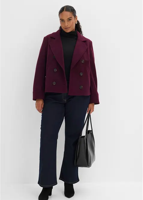 Kort jacka med yllelook, bonprix
