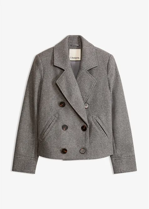 Kort jacka med yllelook, bonprix