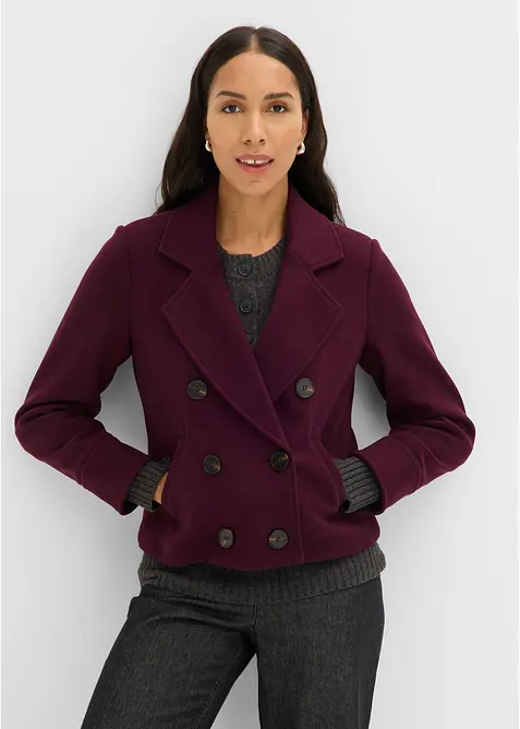Kort jacka med yllelook, bonprix