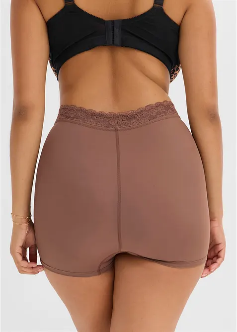 Hipstertrosa med l&auml;tt formande effekt och spets (2-pack), bonprix
