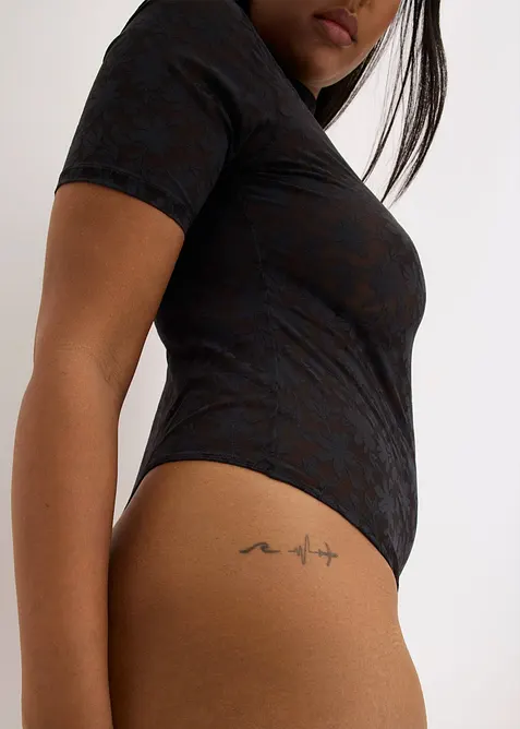 Stringbody i mjukt material, bonprix