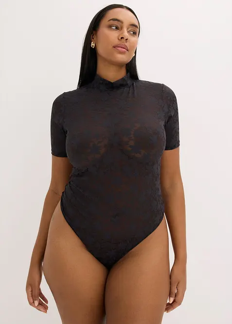 Stringbody i mjukt material, bonprix