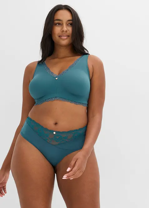 Minimizer-bralette utan bygel, med skir spets, bonprix