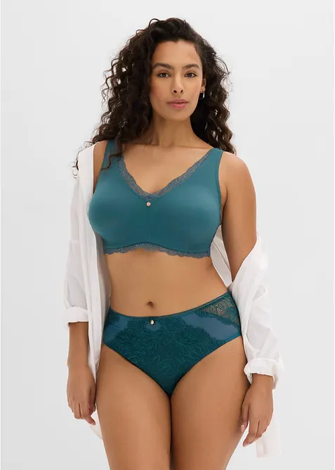 Minimizer-bralette utan bygel, med skir spets, bonprix