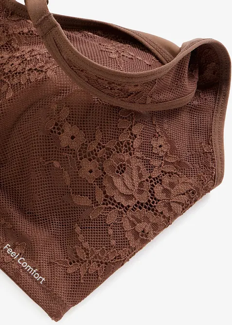 Bralette med spets och urtagbara kuddar fr&aring;n Feel Comfort, bonprix