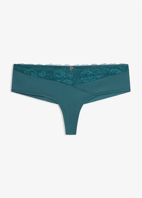 Stringtrosa i hipstermodell med spets och s&ouml;ml&ouml;st bakstycke, bonprix