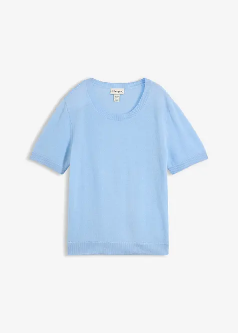 Kort&auml;rmad tr&ouml;ja i kashmir med Good Cashmere Standard&reg;, bonprix