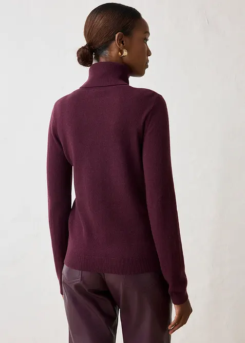 Polotr&ouml;ja i mjuk kashmirblandning med Good Cashmere Standard&reg;, bonprix