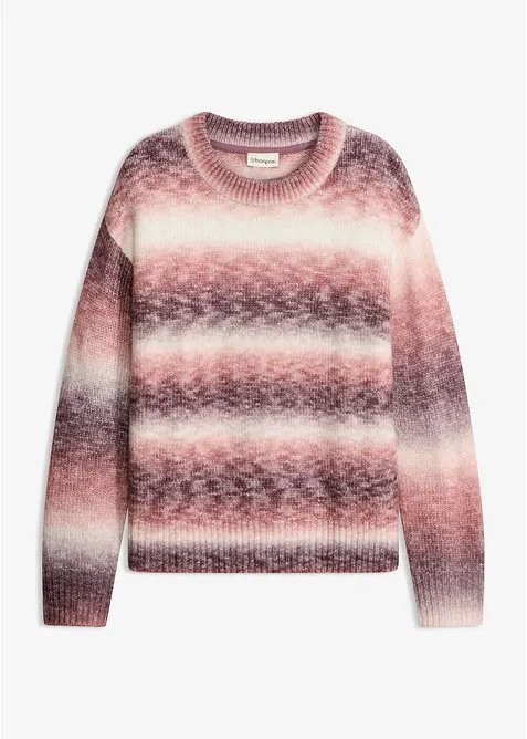 Stickad tr&ouml;ja med olika f&auml;rgnyanser, bonprix