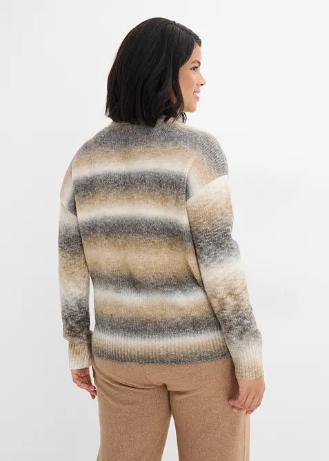 Stickad tr&ouml;ja med olika f&auml;rgnyanser, bonprix