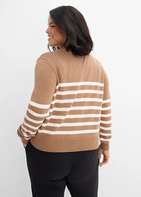Kort cardigan i bomullsmix, bonprix