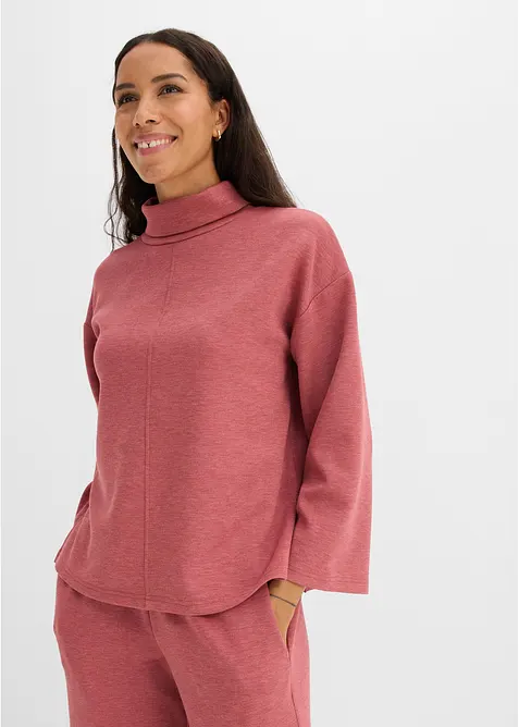 Sweatshirt i stabil trik&aring;, bonprix