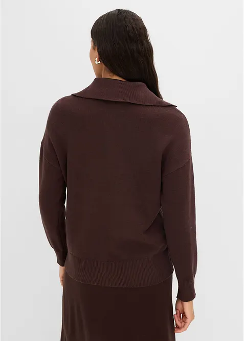 Stickad cardigan i ledig modell, av viskosmix, bonprix