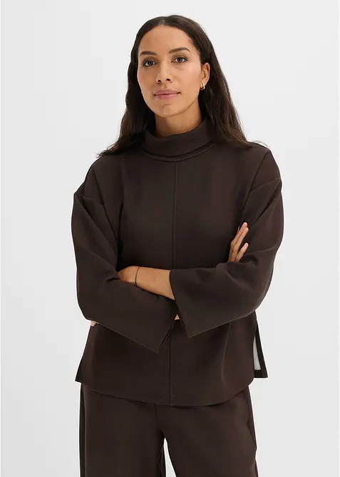 Sweatshirt i stabil trik&aring;, bonprix