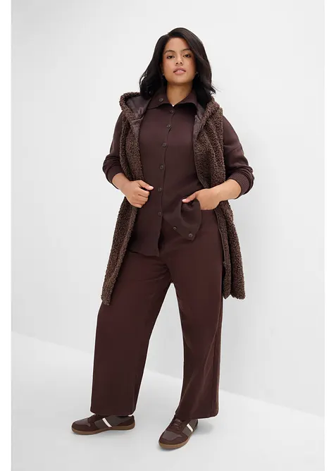Stickad cardigan i ledig modell, av viskosmix, bonprix