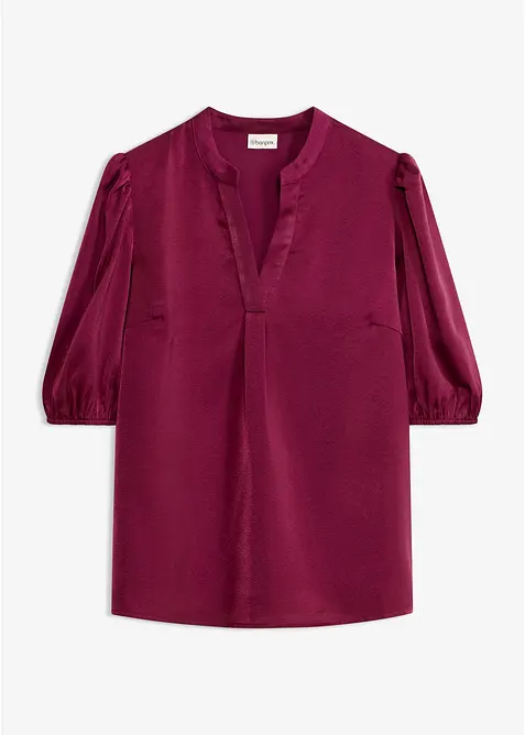Blustunika av satin med mjukt fall, bonprix