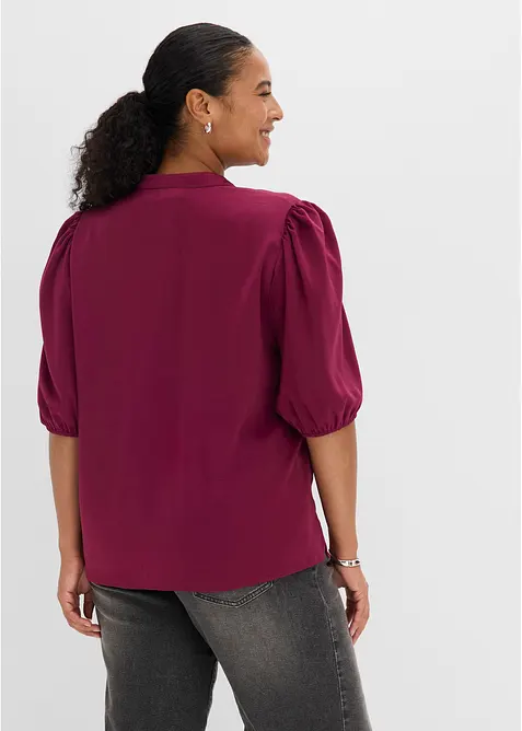 Blustunika av satin med mjukt fall, bonprix