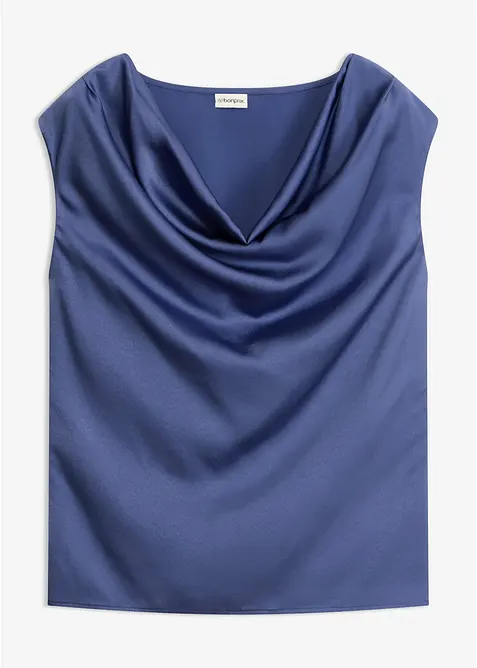 Bluslinne i satin med mjukt fall, bonprix